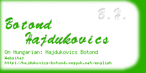 botond hajdukovics business card